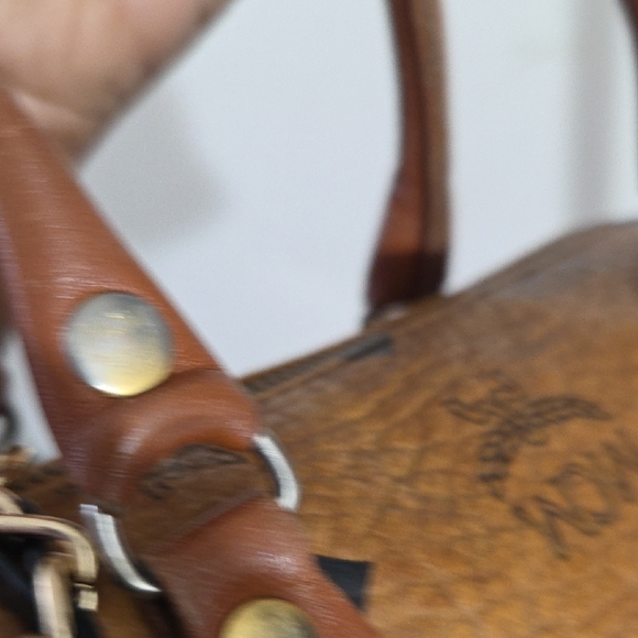 MCM Tan Leather Mini Bag with Chain Strap - Picture 10 of 13